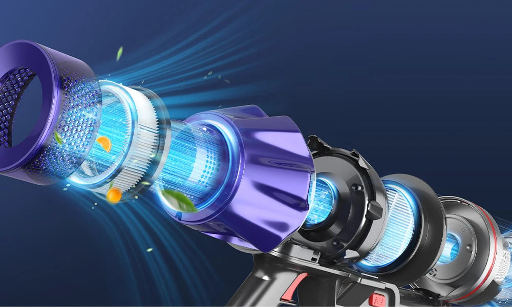 Bezprzewodowy Odkurzacz Ręczny Laresar V7 – 500W, 50KPA, Smart, z Wyjmowaną Baterią i Pojemnikiem na Kurz