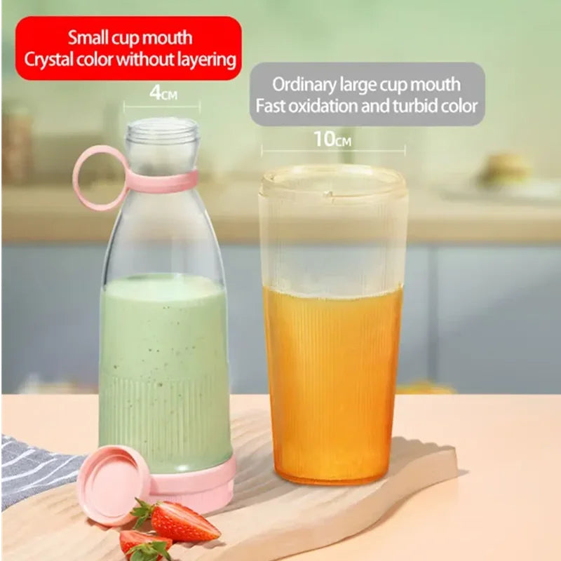 Przenośny blender USB z 6 ostrzami, idealny do smoothie, koktajli i świeżych soków. Lekki, szybki i wygodny.