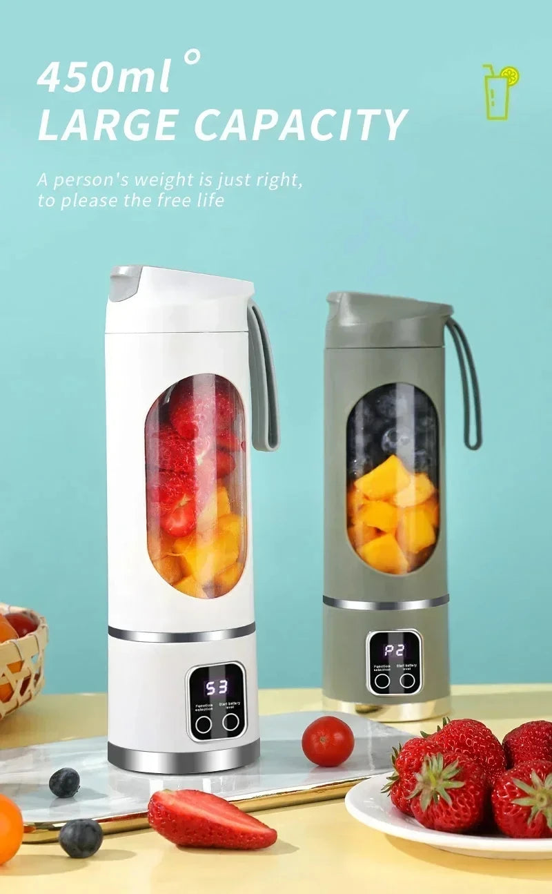 Elektryczny kubek do soków – przenośny blender USB. Idealny na smoothie, soki, koktajle. Bezprzewodowy, lekki, podręczny.