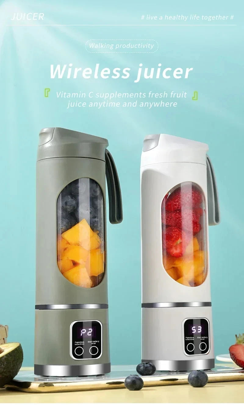 Elektryczny kubek do soków – przenośny blender USB. Idealny na smoothie, soki, koktajle. Bezprzewodowy, lekki, podręczny.