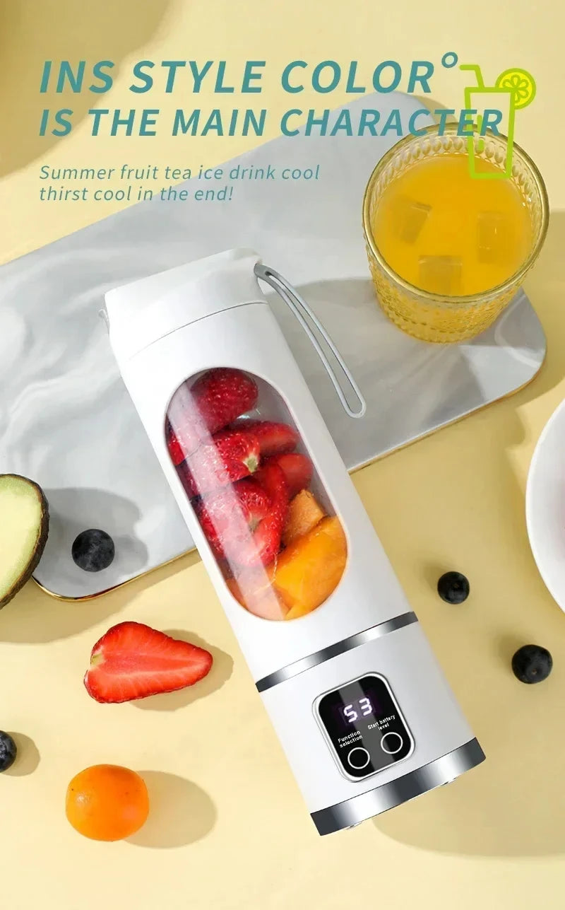 Elektryczny kubek do soków – przenośny blender USB. Idealny na smoothie, soki, koktajle. Bezprzewodowy, lekki, podręczny.