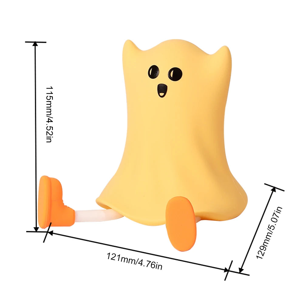 Touch Sensor Silicone LED Night Light Cute Pumpkin Ghost Table Lamps USB Rechargeable Dimmable Bedroom Sleep Lamps Room Decor