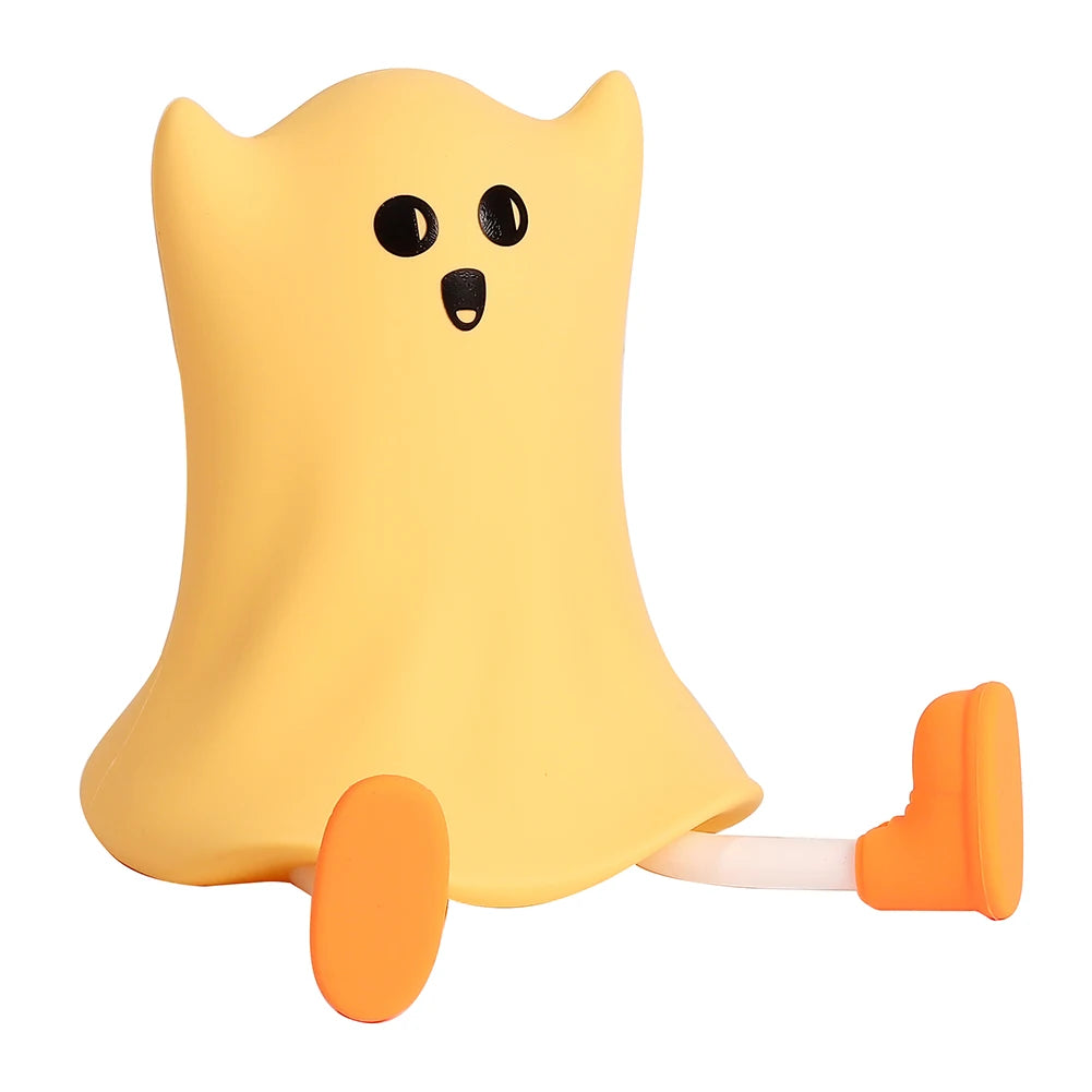 Touch Sensor Silicone LED Night Light Cute Pumpkin Ghost Table Lamps USB Rechargeable Dimmable Bedroom Sleep Lamps Room Decor