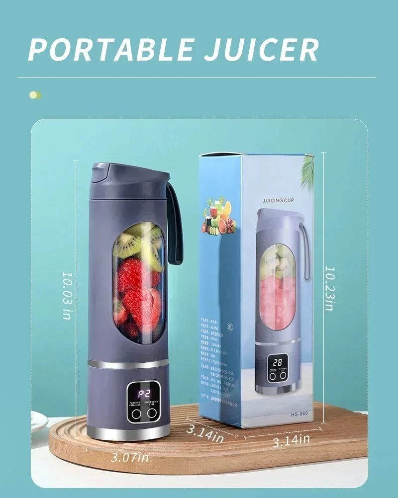 Elektryczny kubek do soków – przenośny blender USB. Idealny na smoothie, soki, koktajle. Bezprzewodowy, lekki, podręczny.