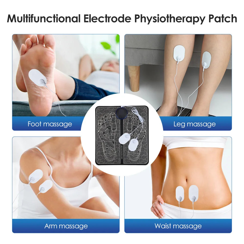 EMS Foot Massager Pad to urządzenie, które łagodzi ból, poprawia krążenie, relaksuje stopy i stymuluje mięśnie.