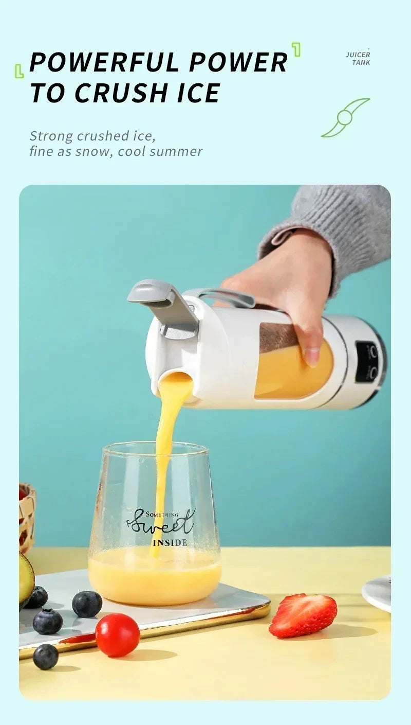 Elektryczny kubek do soków – przenośny blender USB. Idealny na smoothie, soki, koktajle. Bezprzewodowy, lekki, podręczny.