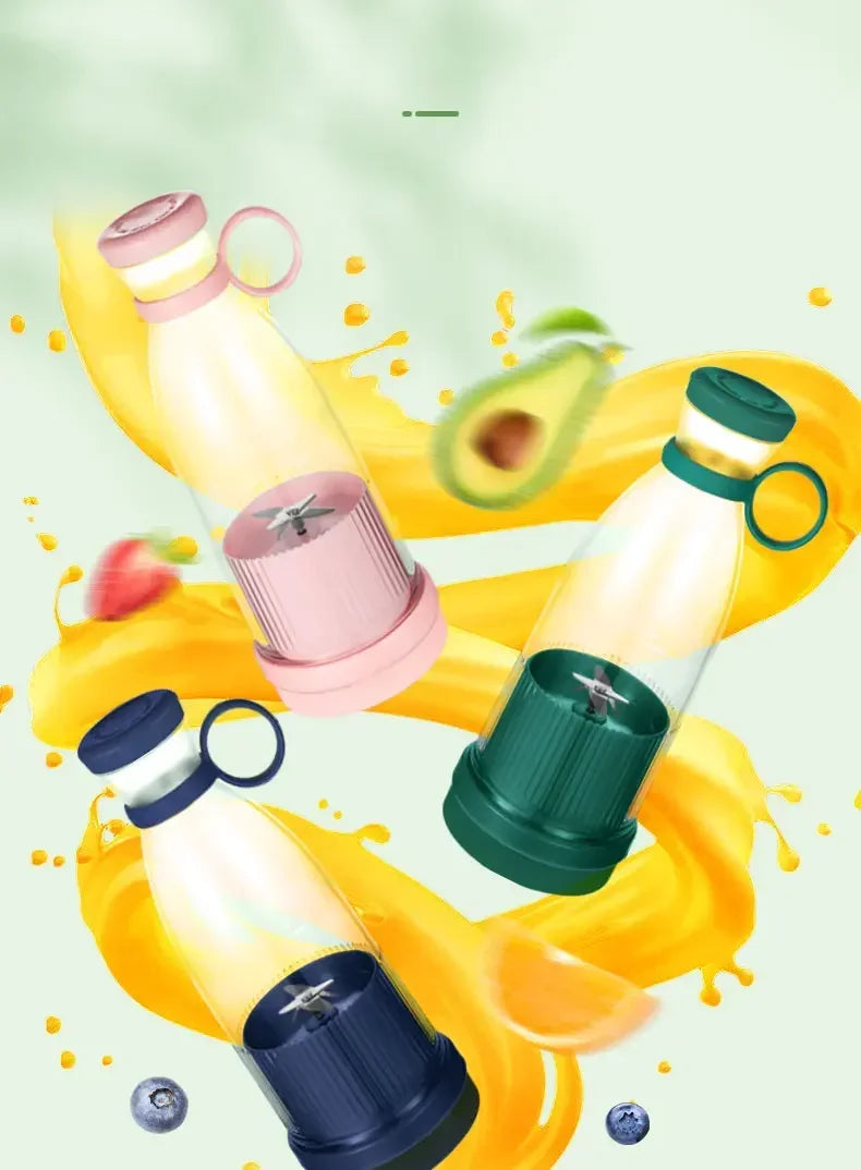 Przenośny blender USB z 6 ostrzami, idealny do smoothie, koktajli i świeżych soków. Lekki, szybki i wygodny.