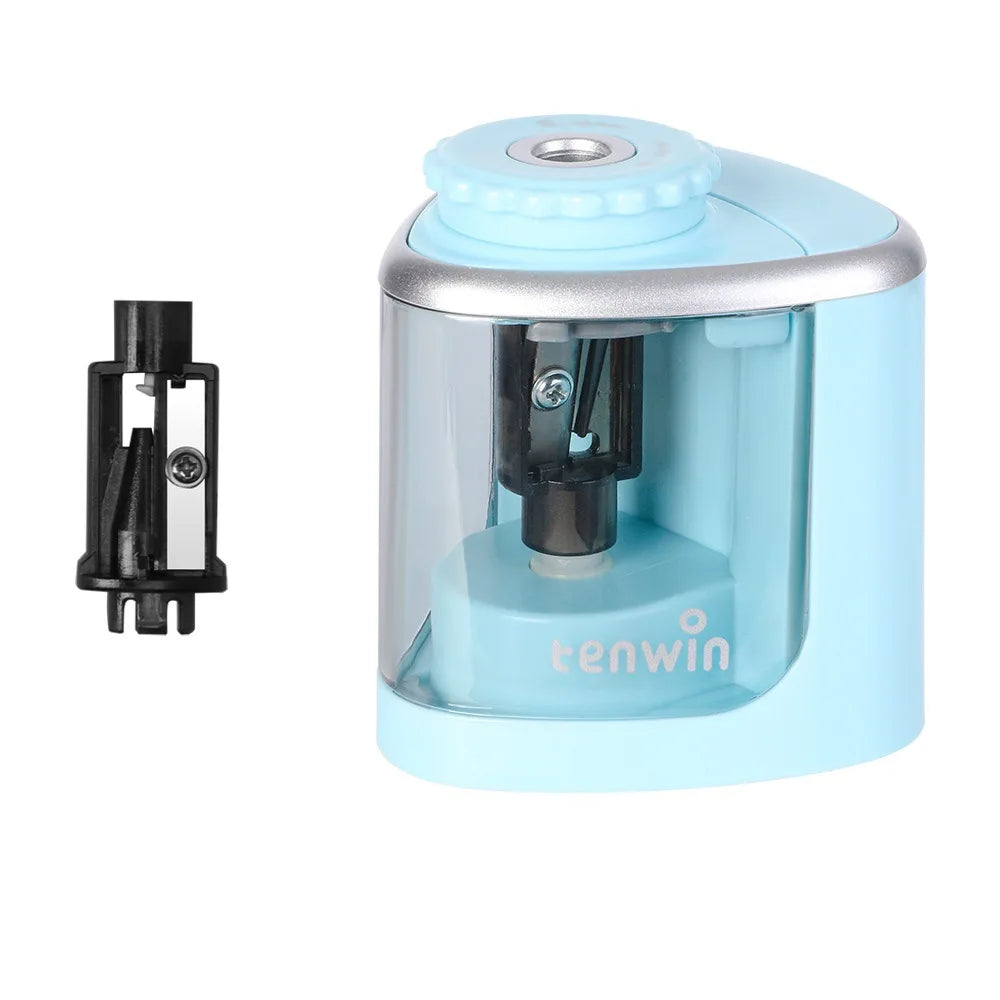 Electric Auto Pencil Sharpener for Students, Helical Steel Blade Sharpener for Artists, Colored Pencils for Kids and Adults 8005