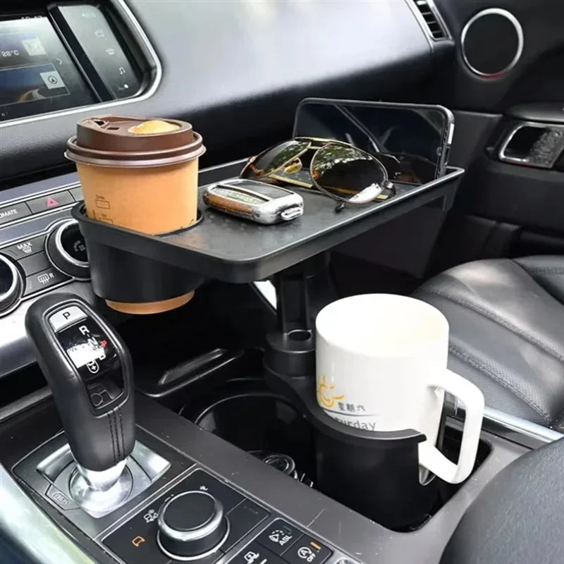 High Quality Universal Car Cup Holder Tray - 360 ° Rotating Adjustable Dual Cup Organizer