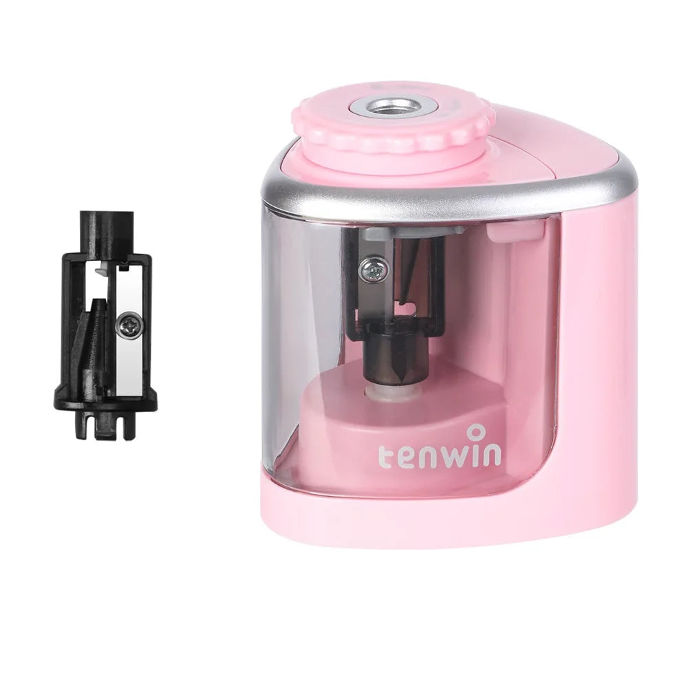 Electric Auto Pencil Sharpener for Students, Helical Steel Blade Sharpener for Artists, Colored Pencils for Kids and Adults 8005