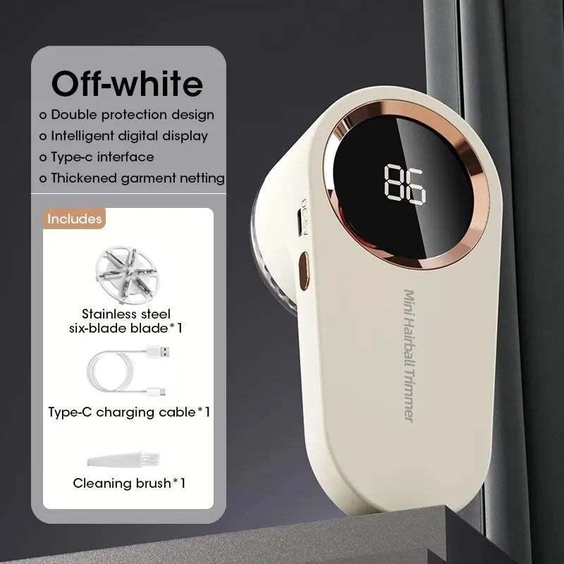 Golarka do Ubrań LED – elektryczna, USB, cyfrowy wyświetlacz, wielokrotnego użytku