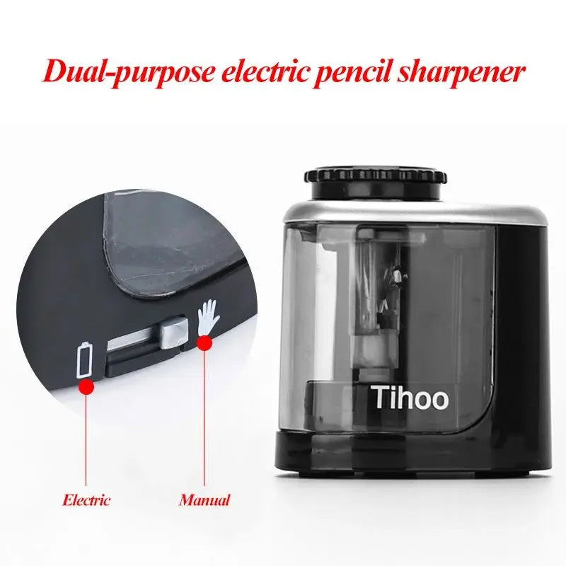 Electric Auto Pencil Sharpener for Students, Helical Steel Blade Sharpener for Artists, Colored Pencils for Kids and Adults 8005