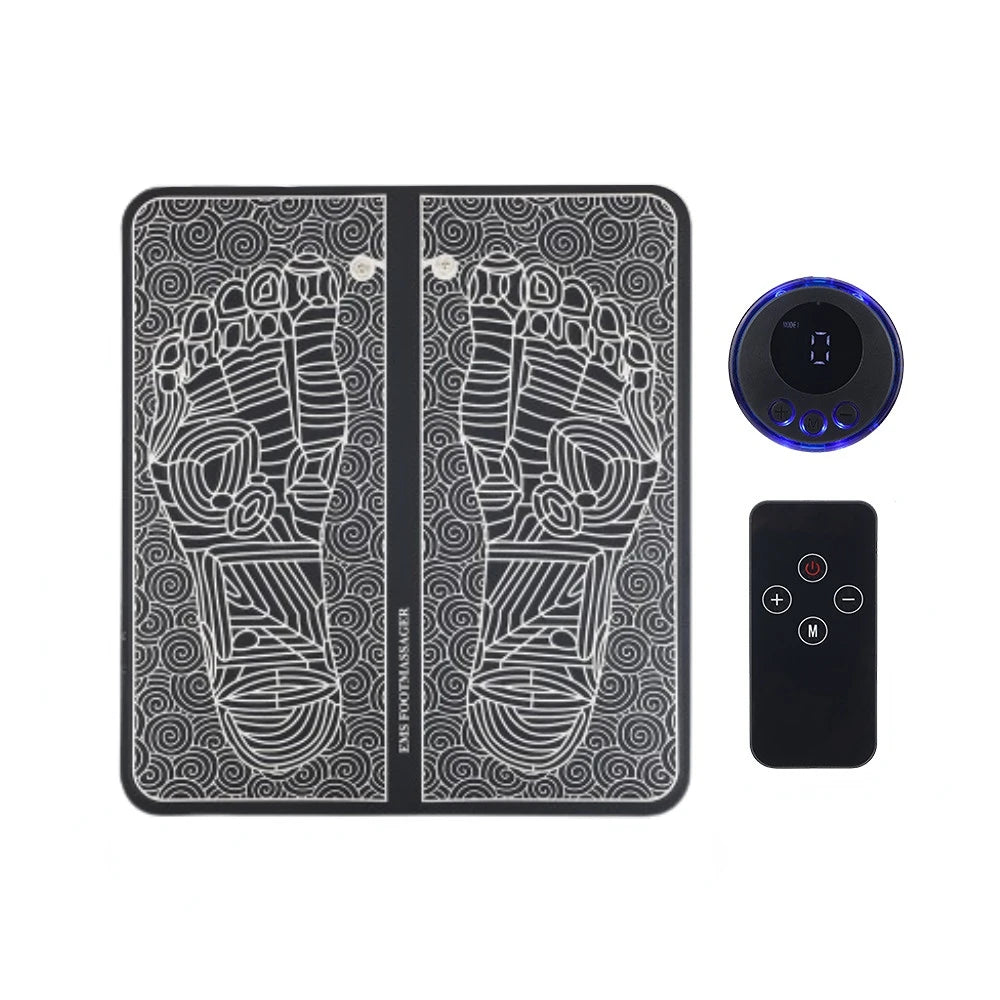 EMS Foot Massager Pad to urządzenie, które łagodzi ból, poprawia krążenie, relaksuje stopy i stymuluje mięśnie.