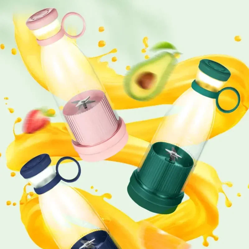 Przenośny blender USB z 6 ostrzami, idealny do smoothie, koktajli i świeżych soków. Lekki, szybki i wygodny.
