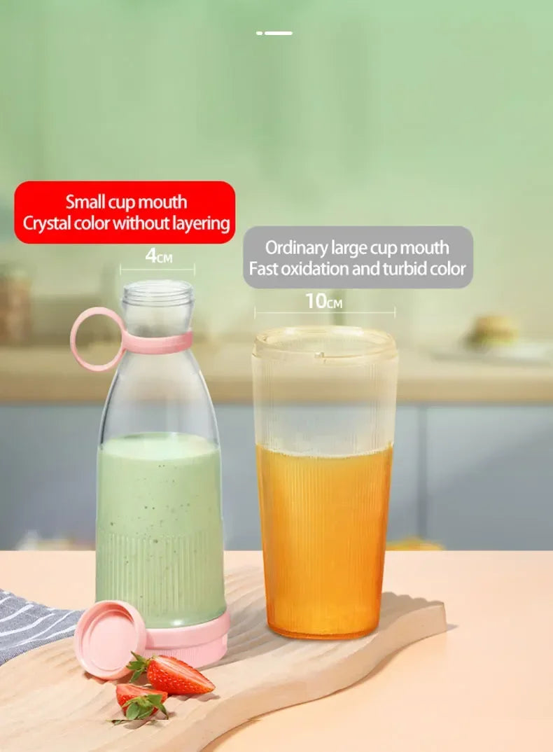 Przenośny blender USB z 6 ostrzami, idealny do smoothie, koktajli i świeżych soków. Lekki, szybki i wygodny.