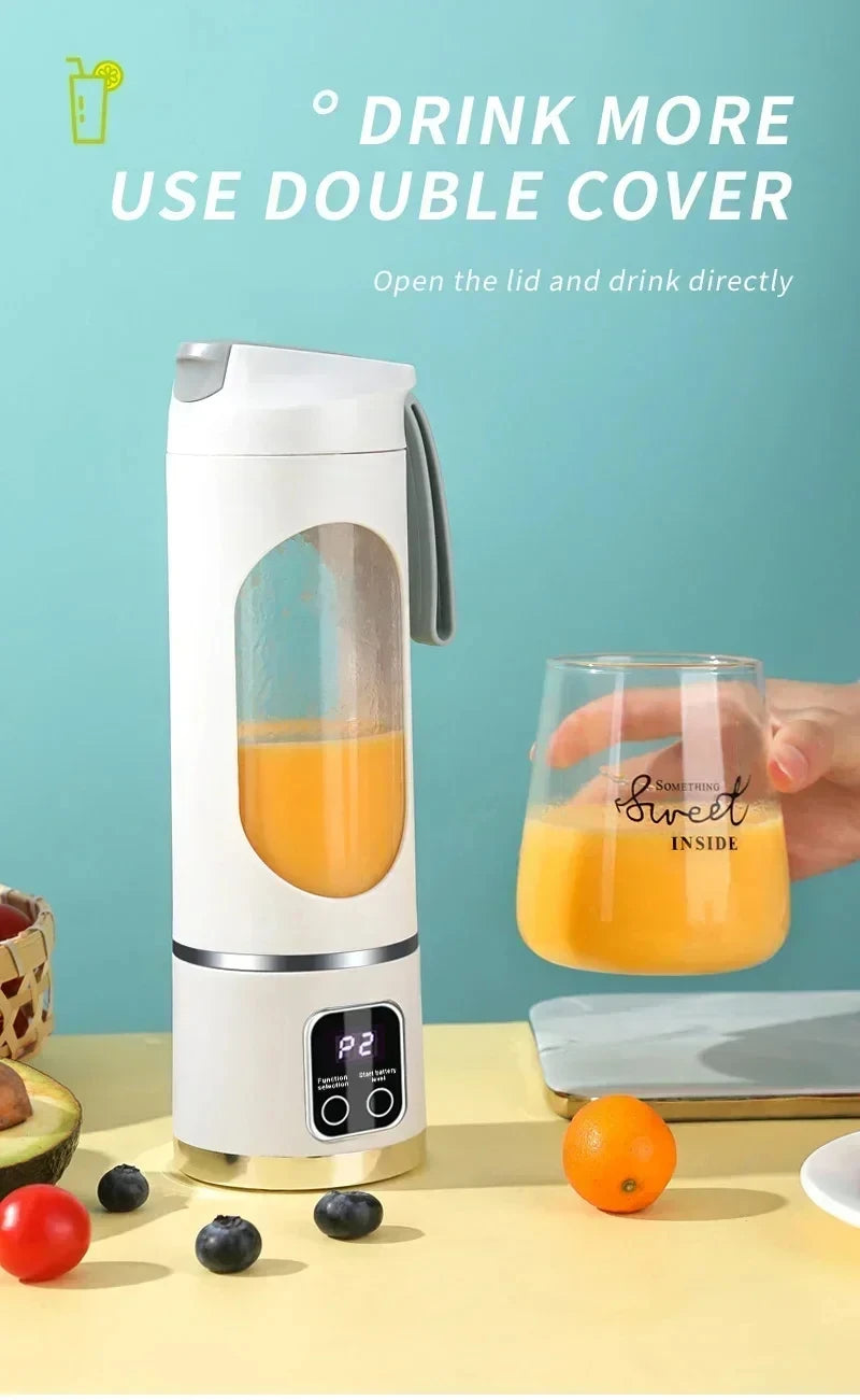 Elektryczny kubek do soków – przenośny blender USB. Idealny na smoothie, soki, koktajle. Bezprzewodowy, lekki, podręczny.