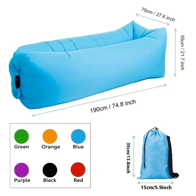 Nadmuchiwana Sofa Plenerowa – przenośne łóżko powietrzne na plażę, piknik i biwak