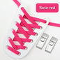 8mm Double-Layer Elastic Press Lock Shoelaces Printed No Tie Shoe Laces Accessories for Sneakers