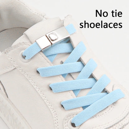 8mm Double-Layer Elastic Press Lock Shoelaces Printed No Tie Shoe Laces Accessories for Sneakers