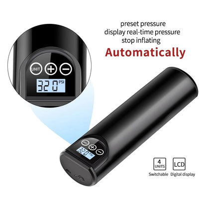 12V 150PSI akumulatorowa pompa powietrza, inflator do opon bezprzewodowy przenośny kompresor, cyfrowa pompa do opon samochodowych, rowerowych