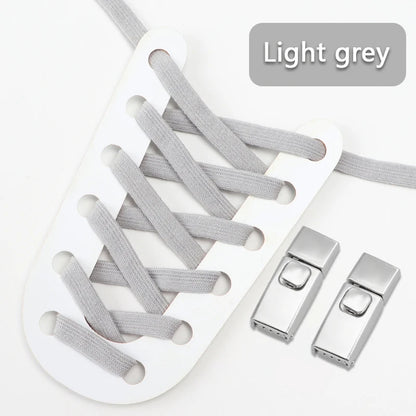 8mm Double-Layer Elastic Press Lock Shoelaces Printed No Tie Shoe Laces Accessories for Sneakers