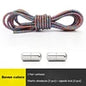 1 Pair Round Elastic No Tie Shoelaces Colorful Sneakers Cordless Shoelaces Glitter Kids Adult Quick Rubber Bands Shoe Laces