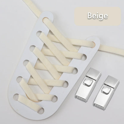 8mm Double-Layer Elastic Press Lock Shoelaces Printed No Tie Shoe Laces Accessories for Sneakers