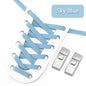 8mm Double-Layer Elastic Press Lock Shoelaces Printed No Tie Shoe Laces Accessories for Sneakers