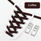 8mm Double-Layer Elastic Press Lock Shoelaces Printed No Tie Shoe Laces Accessories for Sneakers
