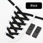 8mm Double-Layer Elastic Press Lock Shoelaces Printed No Tie Shoe Laces Accessories for Sneakers