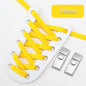 8mm Double-Layer Elastic Press Lock Shoelaces Printed No Tie Shoe Laces Accessories for Sneakers