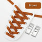 8mm Double-Layer Elastic Press Lock Shoelaces Printed No Tie Shoe Laces Accessories for Sneakers