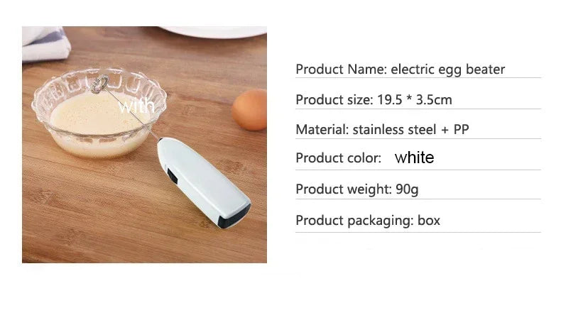 Elektryczna mini trzepaczka ręczna – do jajek, kawy, mleka, herbaty i śmietany. Idealna do domowej kuchni.