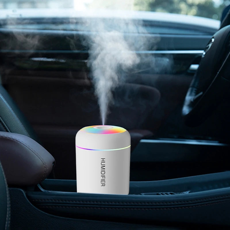 180ML Nawilżacz Powietrza USB z Aromaterapią i LED – Mini Dyfuzor Olejków do Samochodu, Domu i Biura.