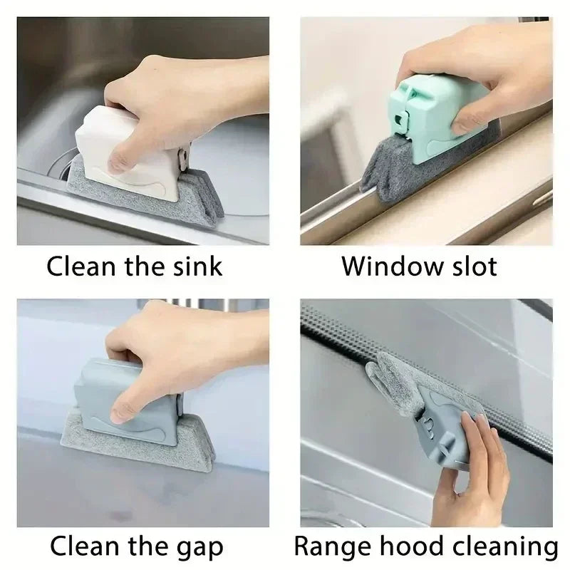2-in-1 Groove Cleaning Tool Creative Window Groove Cleaning Cloth Window Cleaning Brush Windows Slot Cleaner Brush Groove Brush