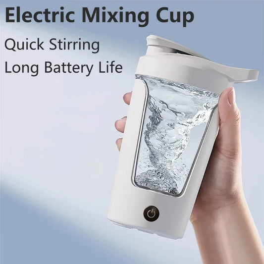 Elektryczny shaker do odżywek 350 ml – automatyczny kubek miksujący z USB, idealny do białka, kawy i koktajli