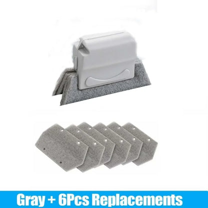 2-in-1 Groove Cleaning Tool Creative Window Groove Cleaning Cloth Window Cleaning Brush Windows Slot Cleaner Brush Groove Brush