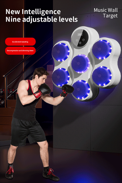 Bluetooth Music Boxing Machine Muay Thai Training Sandbag Sports Fitness Reaction Practice Boxing Training Equipment Wall Target