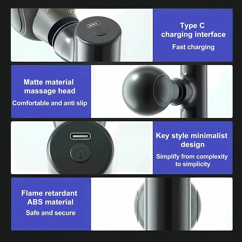 Xiaomi Portable Fascial Massage Gun Massager For Body Neck Back Deep Tissue Muscle Relaxation Pain Relief Tool Small Handheld