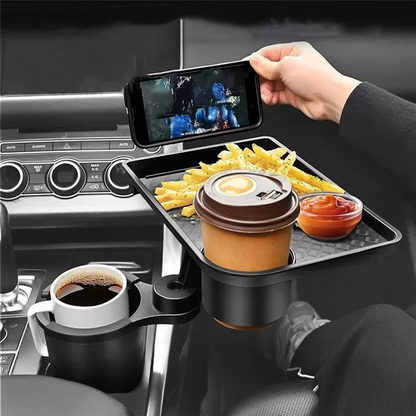 High Quality Universal Car Cup Holder Tray - 360 °   Rotating Adjustable Dual Cup Organizer