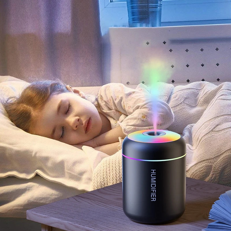180ML Nawilżacz Powietrza USB z Aromaterapią i LED – Mini Dyfuzor Olejków do Samochodu, Domu i Biura.