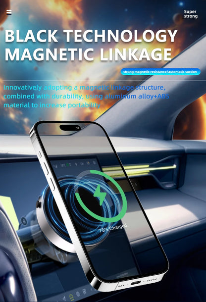 Inteligentny uchwyt samochodowy na telefon – magnetyczny, z przyssawką próżniową, ultra stabilny