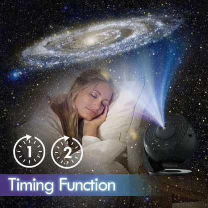 LED Projektor Galaktyki – Obrotowa Lampka Nocna Planetarium z Gwiazdami do Pokoju Dziecka