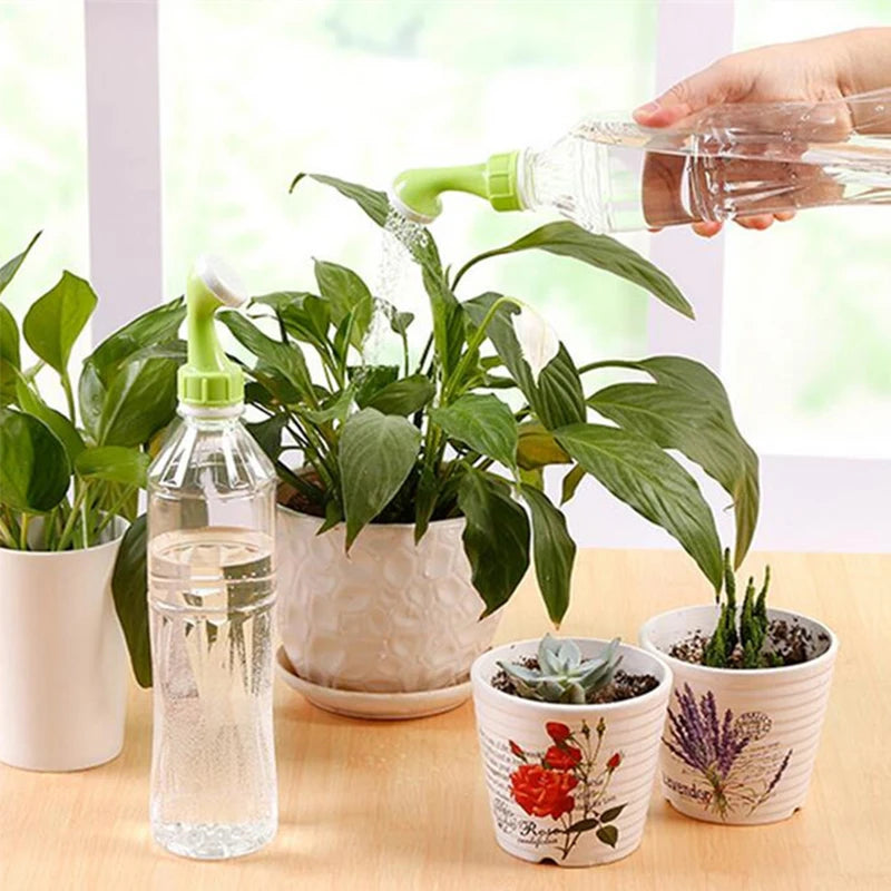 2PCS Portable Bottle Cap Sprinkler Watering Garden Spray Waterer Plant Pot Flowering Tools Light Green Nozzle Sprinkler Head