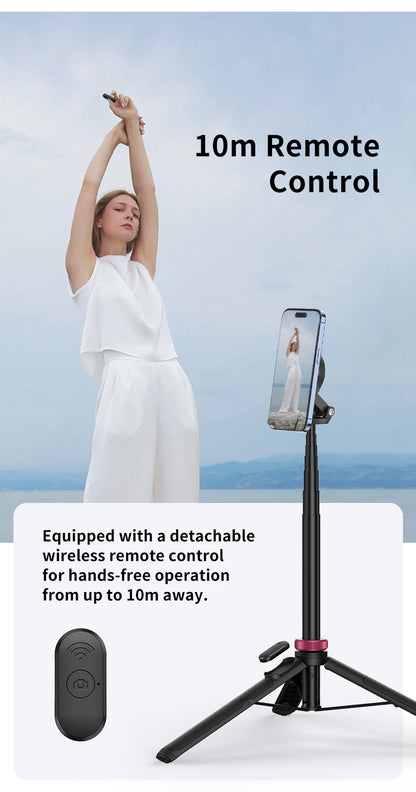Statyw i selfie stick 2w1 Ulanzi MT-84 z MagSafe i pilotem Bluetooth – idealny do vlogów, streamingu, iPhone 16/15.