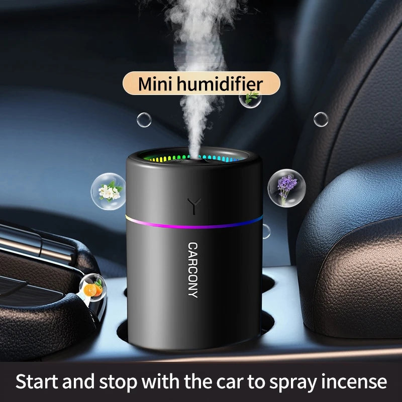 180ML Nawilżacz Powietrza USB z Aromaterapią i LED – Mini Dyfuzor Olejków do Samochodu, Domu i Biura.
