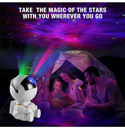 Projektor LED Astronauta – gwiaździste niebo w pokoju dziecka, idealna lampka nocna i dekoracja sypialni, świetny prezent.