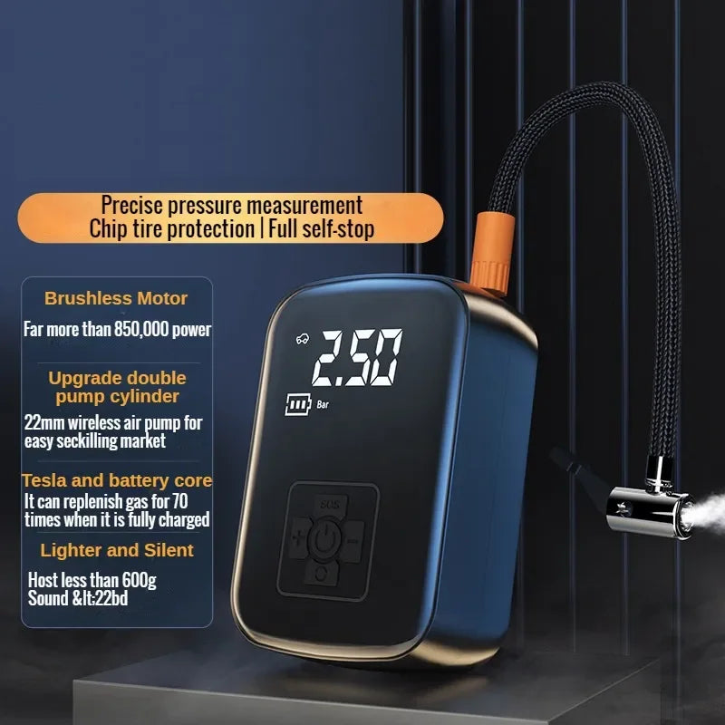 EAFC – przenośny elektryczny kompresor samochodowy 150PSI z funkcją pompowania i oświetleniem