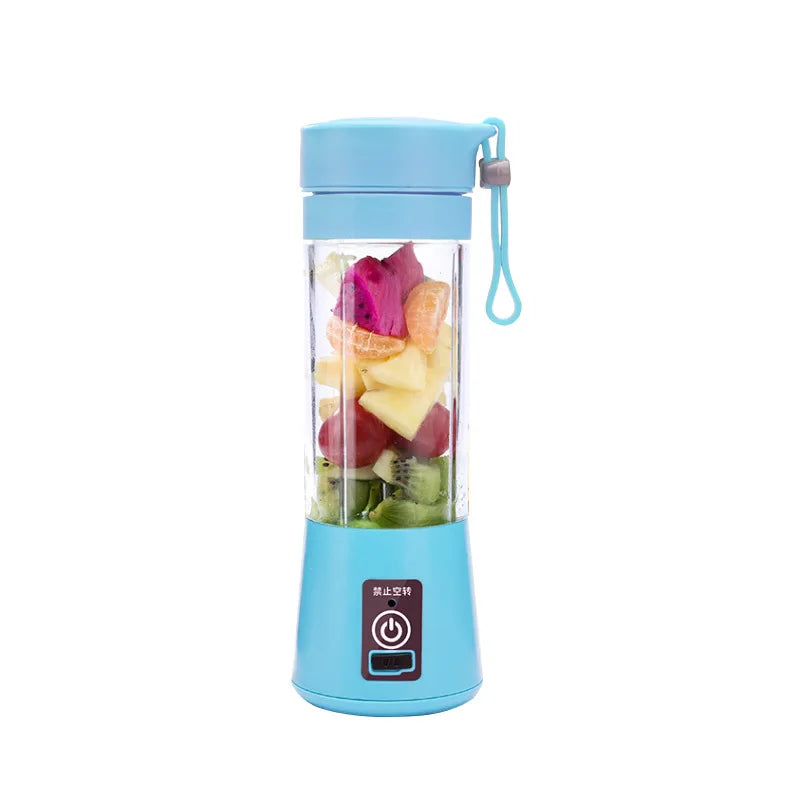NOWOŚĆ! Mini przenośny blender USB z 6 ostrzami – do smoothie, soków i koktajli. Idealny w podróży.
