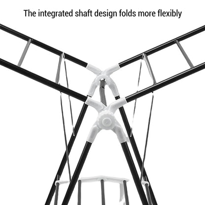 Suszarka na pranie składana ze stali nierdzewnej – TOPINCN | Biała / Czarna